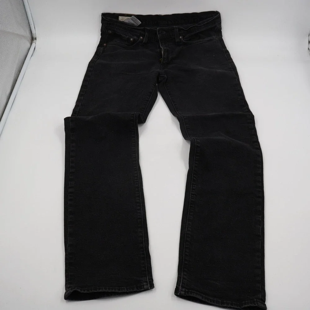 Levi's Premium Jeans Mens 34x34 Black Straight Leg Denim Big 